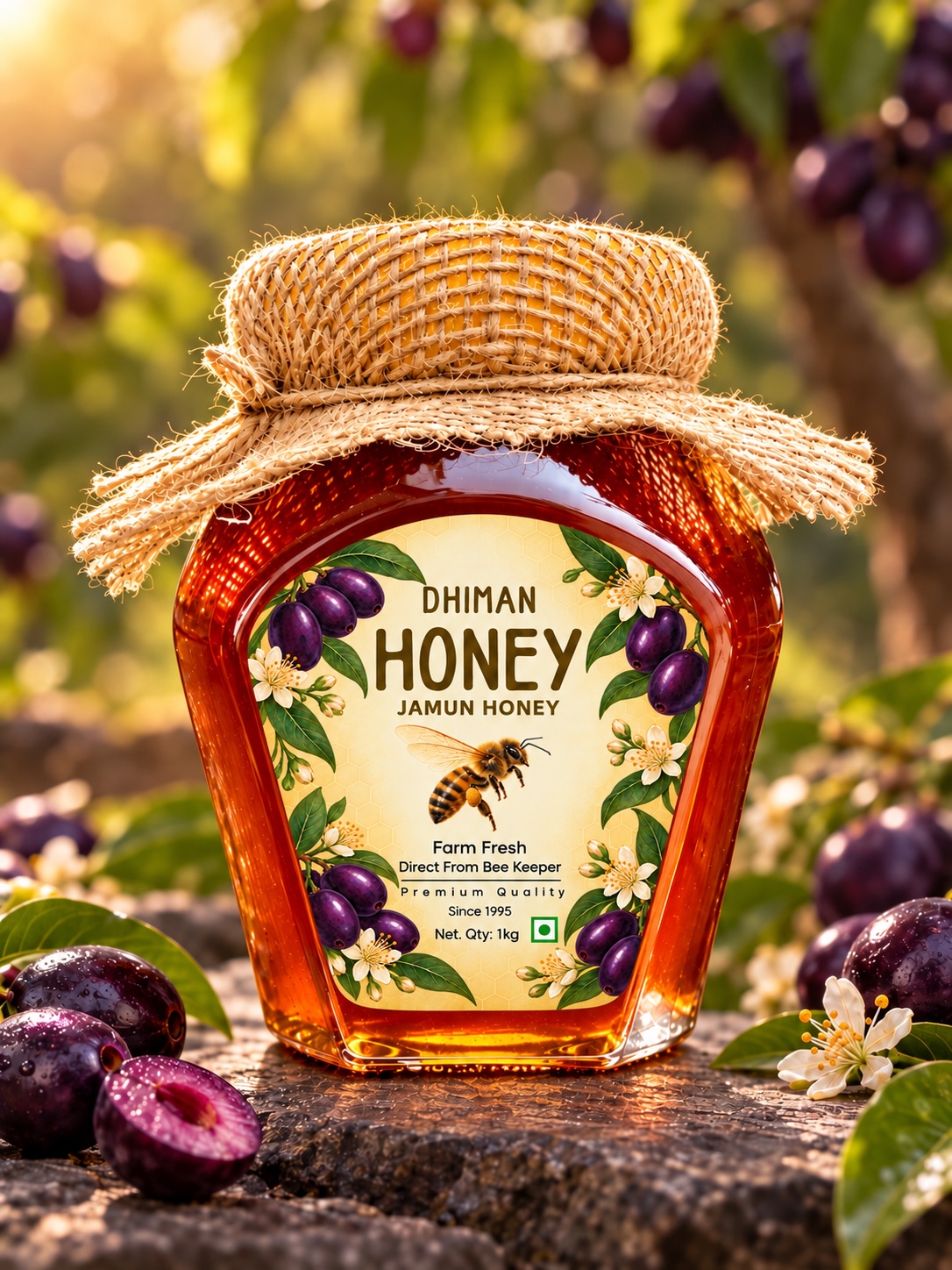 Dhiman Jamun Honey 1kg bottle